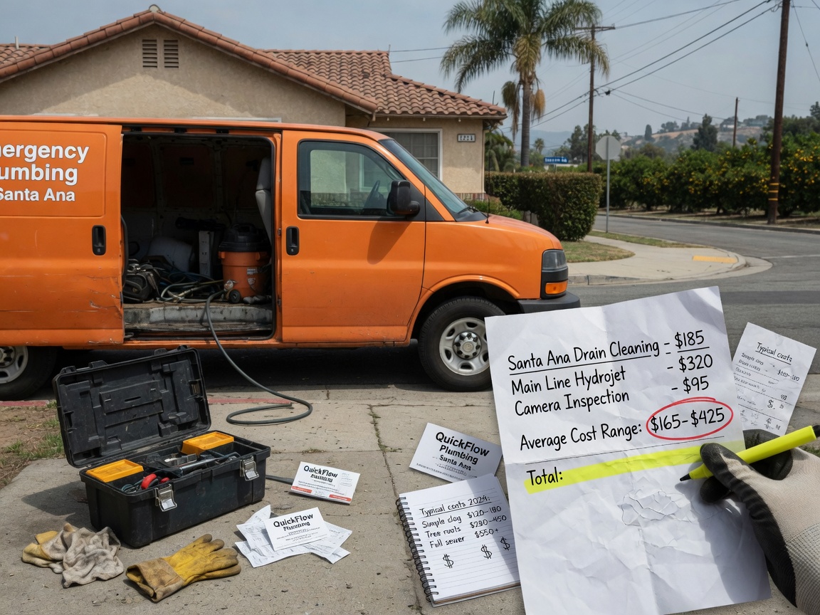Average Costs for Drain Cleaning Services in Santa Ana
